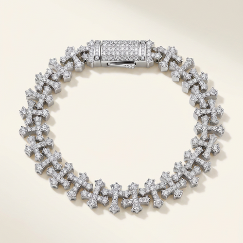 Chrome Cross Bracelete